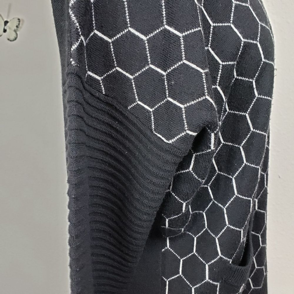 Mason by Michelle Mason black honeycomb cardigan - Picture 8 of 8
